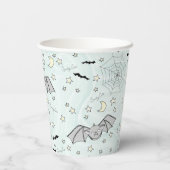 Mint Batty, Stars & Moons Spooky Schattige Papieren Bekers (Achterkant)