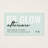 Mint BB Glow Facial Instruction Kaart (Voorkant)