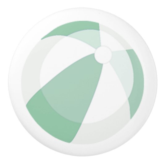 Mint Beach Ball Beach House Deurknop Keramische Knop (Voorkant)