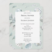 Mint Beach Ocean Sea Shells Vrijgezellenfeest Kaart (Voorkant / Achterkant)