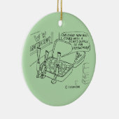 Mint Bed Keramisch Ornament (Rechts)