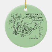 Mint Bed Keramisch Ornament (Achterkant)