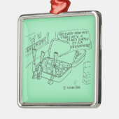 Mint Bed Metalen Ornament (Links)