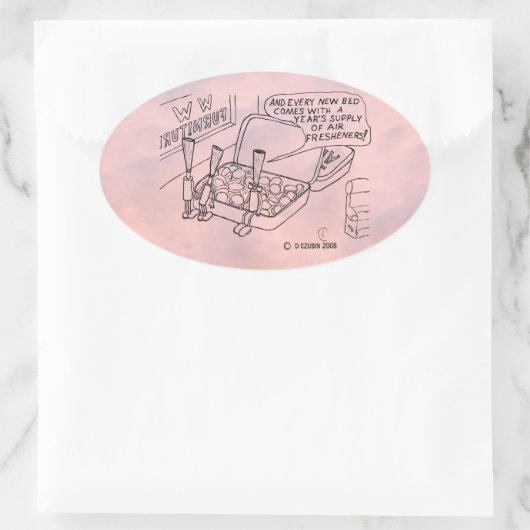 Mint Bed Oval Sticker (Tas)