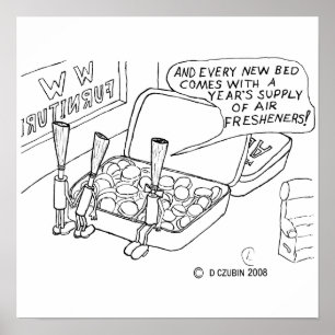 Mint Bed Poster