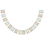 Mint Beige Faux Gold Glitter Stippen gefeliciteerd Vlaggetjes (Alle)