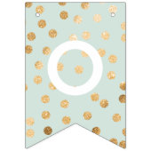 Mint Beige Faux Gold Glitter Stippen gefeliciteerd Vlaggetjes (Tweede vlag)