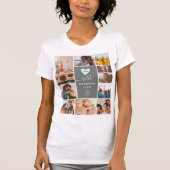Mint Beste oma ooit 10 foto collage roosternamen T-shirt (Voorkant)