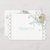 MINT BISQUE STIPPEN STREPEN Dank u kaart (Voorkant / Achterkant)