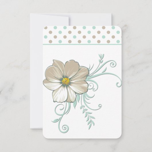 MINT BISQUE STIPPEN STREPEN Dank u kaart (Achterkant)