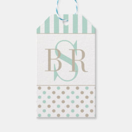 MINT BISQUE STIPPEN STREPEN Gift Labels Cadeaulabel