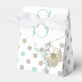 MINT BISQUE STIPPEN STREPEN Monogrammed Favoriet D Bedankdoosjes (Voorkant Zijde)