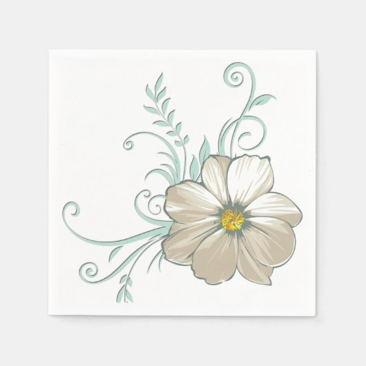 MINT BISQUE STIPPEN STREPEN PAPIEREN SERVETTEN (Voorkant)