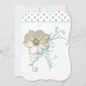 MINT BISQUE STIPPEN STREPEN Save the Date Kaart (Achterkant)