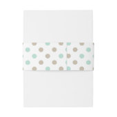 MINT BISQUE STIPPEN STRIPES Belly Band Uitnodigingen Wikkel (Achterkant Voorbeeld)