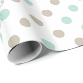 MINT BISQUE STIPPEN STRIPES CADEAUVERPAKKING CADEAUPAPIER (Rol Hoek)