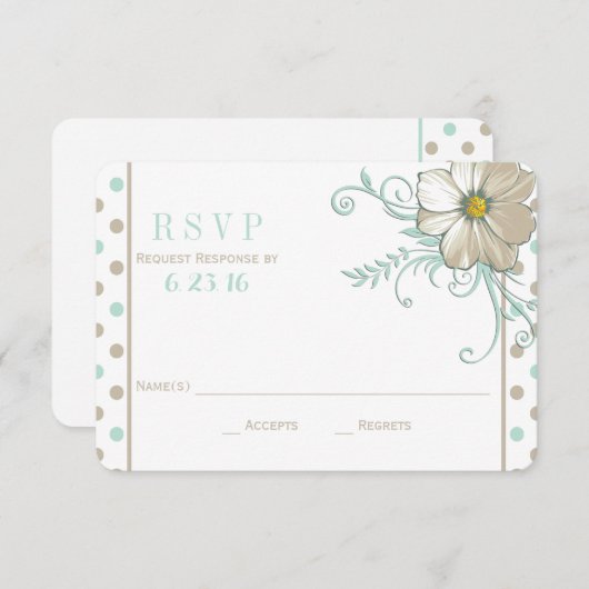 MINT BISQUE STIPPEN STRIPES Response Kaart (Voorkant / Achterkant)