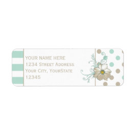 MINT BISQUE STIPPEN STRIPES Retouradres Etiket