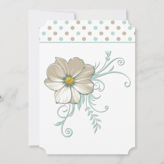 MINT BISQUE STIPPEN STRIPES Save the Date Kaart (Achterkant)