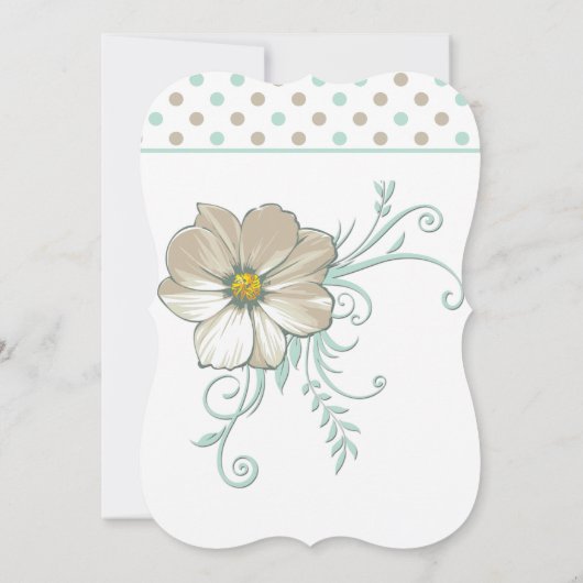 MINT BISQUE STIPPEN STRIPES Save the Date Kaart (Achterkant)