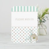 MINT BISQUE STIPPEN STRIPES Weddenschap Kaart (Staand voorkant)