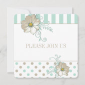 MINT BISQUE STIPPEN STRIPES Weddenschap Kaart (Voorkant)