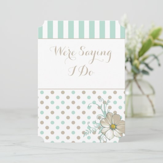 MINT BISQUE STIPPEN STRIPES Weddenschap Kaart (Staand voorkant)
