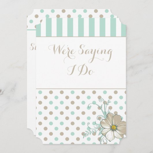 MINT BISQUE STIPPEN STRIPES Weddenschap Kaart (Voorkant / Achterkant)