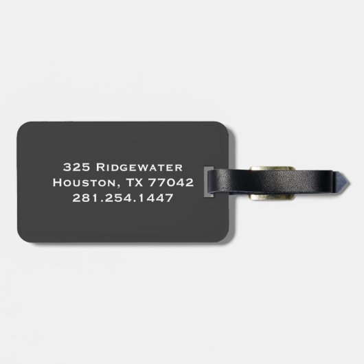 Mint Black Blue Tufted Custom Bagagelabel (Achterkant horizontaal)