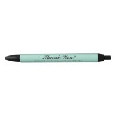 Mint & Black Graduation Party Aangepaste gunst Zwarte Inkt Pen (Voorkant)