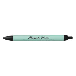 Mint & Black Graduation Party Aangepaste gunst Zwarte Inkt Pen