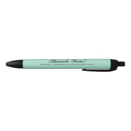 Mint & Black Graduation Party Aangepaste gunst Zwarte Inkt Pen