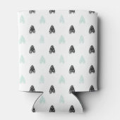 Mint & Black Hearts Doodles Patroon Girly Kan Koel Blikjeskoeler (Achterkant)