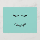 Mint Black Wimpers Glam Gepersonaliseerd Briefkaart (Voorkant)