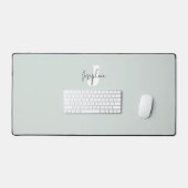 Mint Blau Minimalistisch Monogram Bureaumat (Keyboard & Muis)