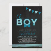 Mint blauw en zeemacht | Chalkboard "Oh Boy"-Baby  Kaart (Voorkant)