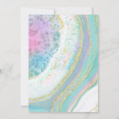 *~* Mint Blauw Goud Glitter Agaat AR5 bruiloft Kaart (Achterkant)