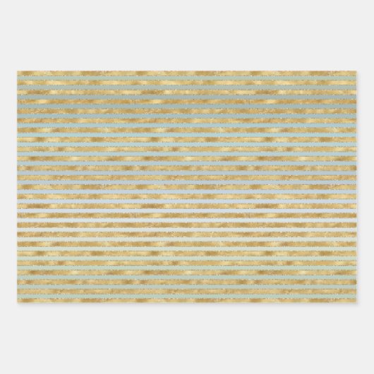 Mint Blauw Goud Strepen Kerstbomen Sparkle Inpakpapier Vel (Voorkant 2)