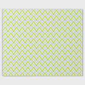 Mint Blauw & Groen Chevron geometrisch patroon Cadeaupapier (Vlak)