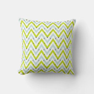 Mint Blauw & Groen Chevron geometrisch patroon Kussen