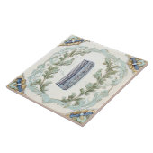 Mint Blauw & Wit Haar Kam Grappige Salon Badkamer Tegeltje (Zijkant)