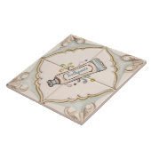 Mint Blauw & Wit Tandpasta Grappige Badkamer Tegel Tegeltje (Zijkant)