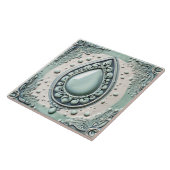 Mint Blauw & Wit Water Drop Teardrop Badkamer Tegeltje (Zijkant)