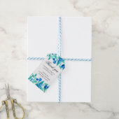 Mint blauwe bruiloft dank u. bosbes cadeaulabel (Met Touw)