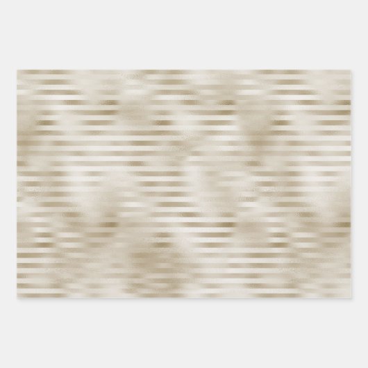 Mint Blauwe Champagne Gouden Strepen Inpakpapier Vel (Voorkant 2)