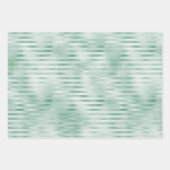 Mint Blauwe Champagne Gouden Strepen Inpakpapier Vel (Voorkant)