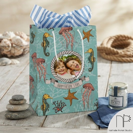 Mint Blauwe Zeepaardje Serenade Aangepaste Foto & Medium Cadeauzakje