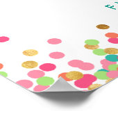 Mint Blauwgroen Gold 1 jaar Welkomstwoord Poster (Hoek)