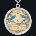 Mint Blauwgroen romantische rustieke lovebird brui Zilver Vergulden Ketting<br><div class="desc">De Kettingen van Keepasje kiezen of Zilver Geplaatste Goudafwerking of Sterling Zilveren Unieke Aangepaste Aangepaste Aangepaste Aangepaste Aangepaste Aangepaste Aangepaste Aangepaste Aangepaste Aangepaste Aangepaste Aankomst voor kerstcadeau Wedding Wedding Party Kettingen - om achtergrondkleur te wijzigen - klik op Aanpassen - kies het laatste gereedschap in het keuzemenu en kies uit...</div>
