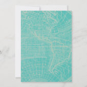 Mint Bloemen Hete Luchtballon Baby shower Uitnodig Kaart (Achterkant)